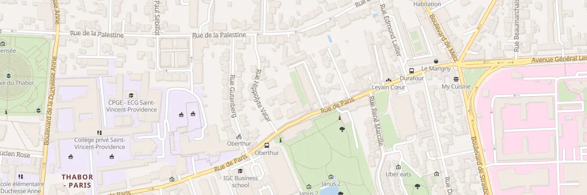 Plan du 93 Rue de Paris à Rennes