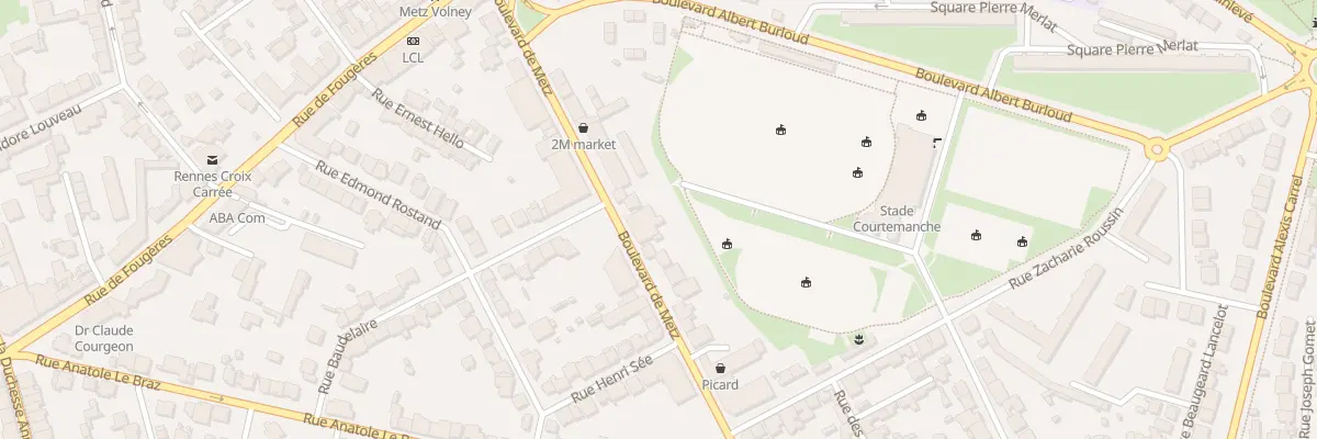 Plan du 100 Bd de Metz à Rennes