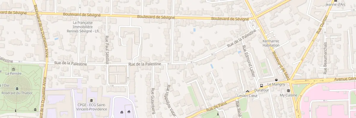 Plan du 73 Rue de la Palestine à Rennes
