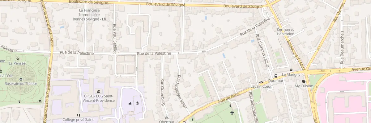 Plan du 32 Rue de la Palestine à Rennes