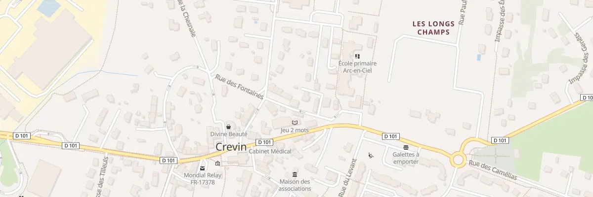 Plan du 23 Rue des Fontaines à Crevin