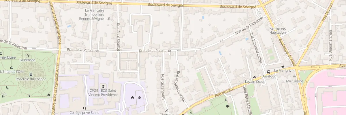 Plan du 28 Rue de la Palestine à Rennes