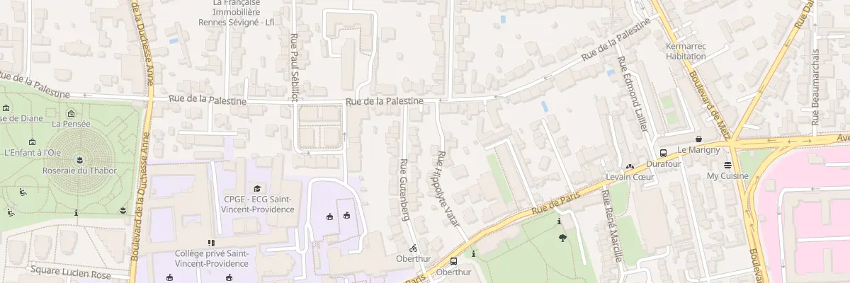Plan du 21 Rue Gutenberg à Rennes