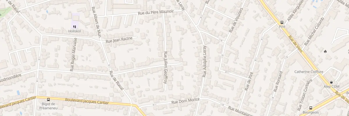 Plan du 21 Rue Julien Geoffroy à Rennes