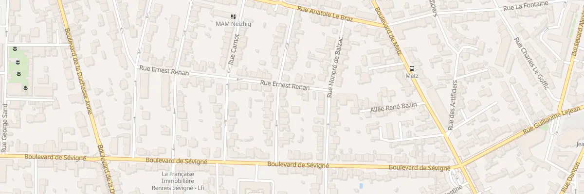 Plan du 18 Rue Alfred de Musset à Rennes