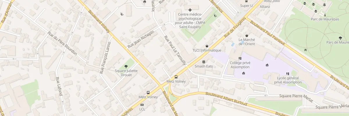 Plan du 173 Rue de Fougères à Rennes