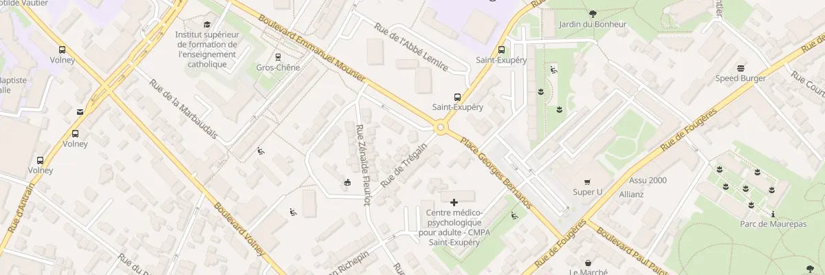 Plan du 11 Rue de Trégain à Rennes