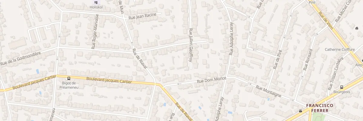 Plan du 24 Rue Julien Geoffroy à Rennes