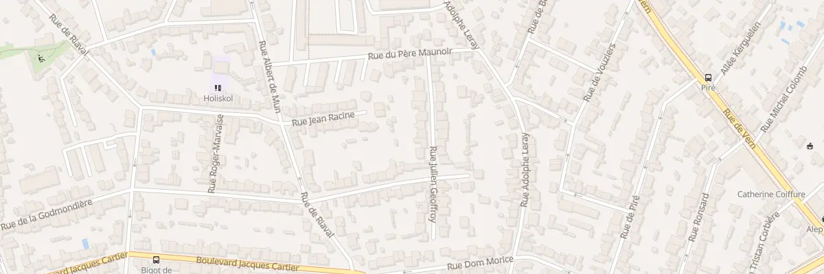 Plan du 14 Rue Julien Geoffroy à Rennes