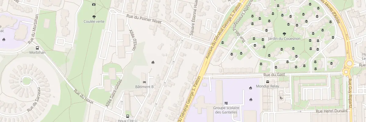 Plan du 32B Rue des Gantelles à Rennes