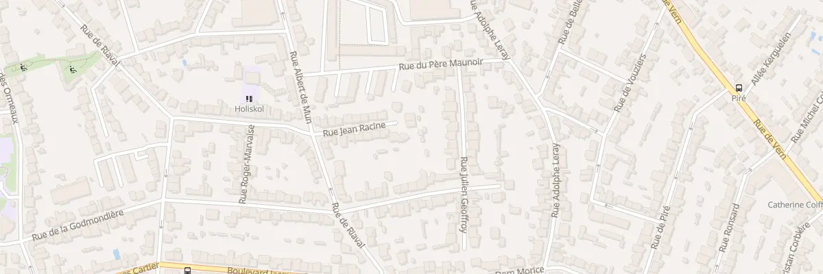 Plan du 20 Rue Jean Racine à Rennes