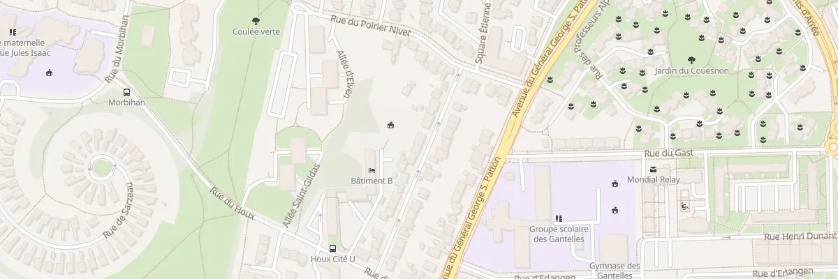 Plan du 23 Rue des Gantelles à Rennes