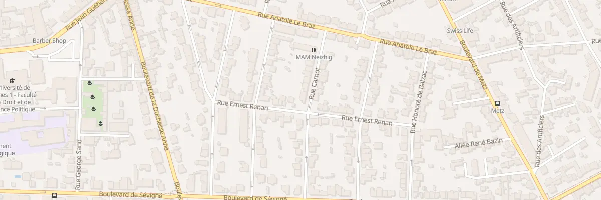Plan du 21 Rue Carnot à Rennes