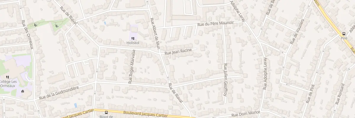 Plan du 8 Rue Jean Racine à Rennes