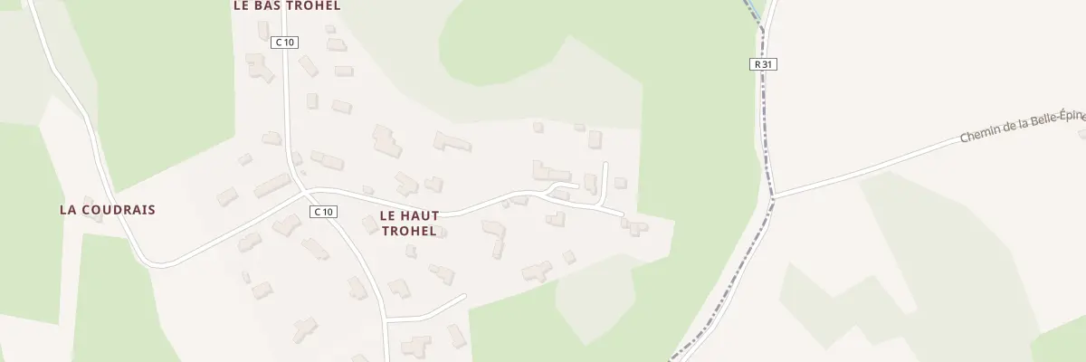 Plan du 64 Le Haut Trohel à Baguer-Pican