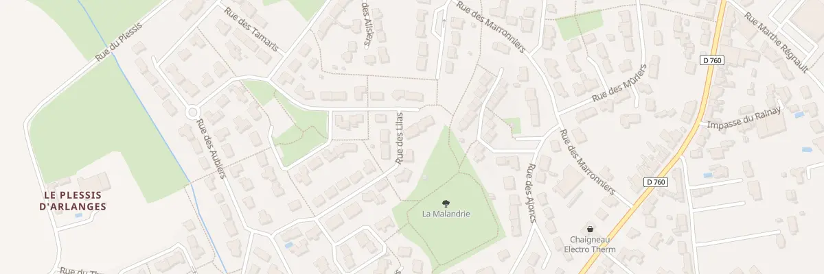 Plan du 14 Rue des Lilas aux Achards