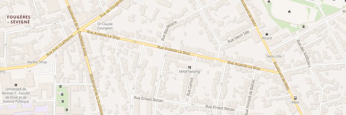 Plan du 20B Rue Anatole Le Braz à Rennes
