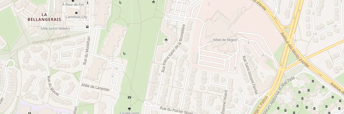 Plan du 28 Rue P Varin de la Bruneliere à Rennes