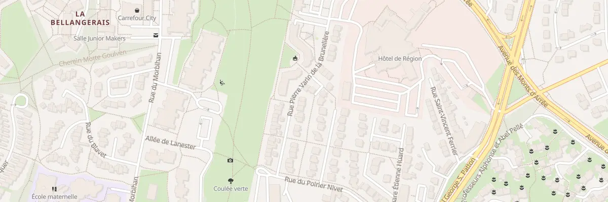 Plan du 26 Rue P Varin de la Bruneliere à Rennes