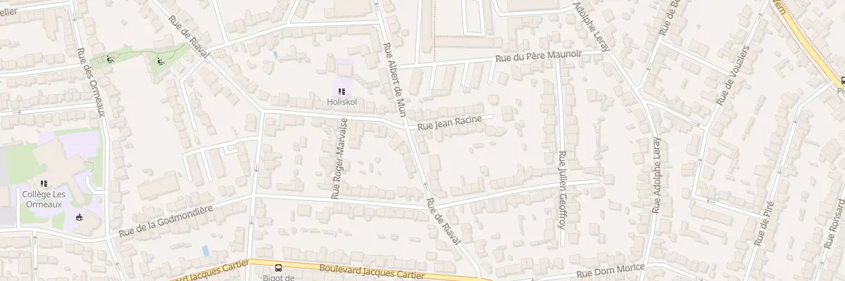 Plan du 57B Rue de Riaval à Rennes