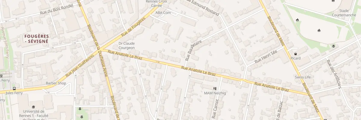 Plan du 19 Rue Anatole Le Braz à Rennes