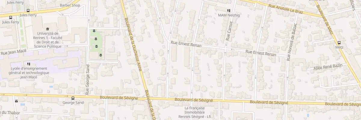 Plan du 8 Rue Pointeau du Ronceray à Rennes