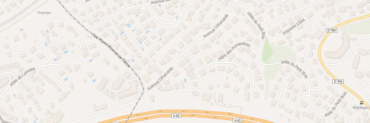 Plan du 2 All des Primevères à Ciboure
