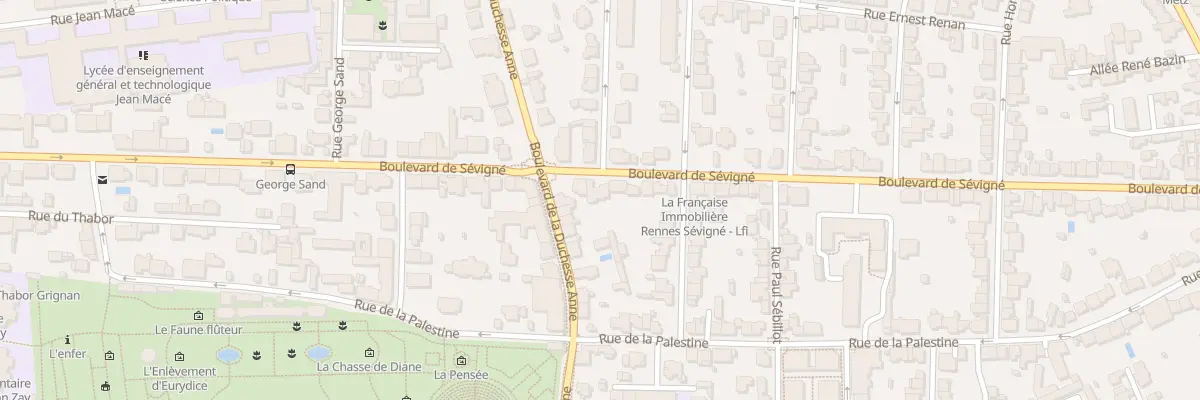 Plan du 68 Bd de Sévigné à Rennes