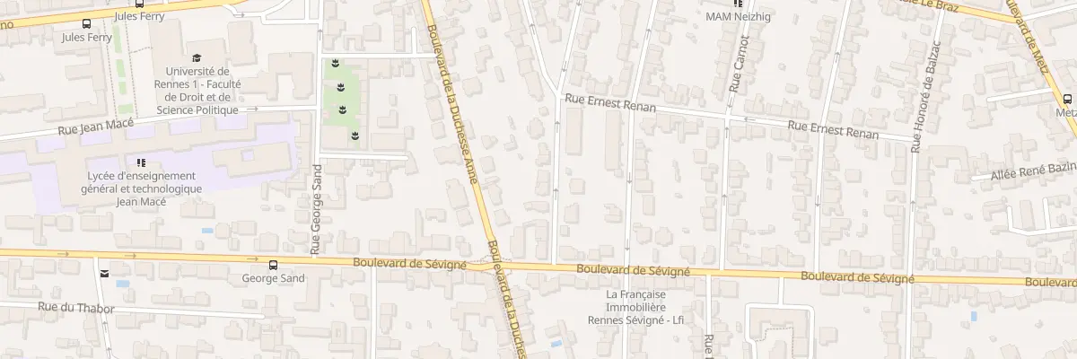 Plan du 9 Rue Pointeau du Ronceray à Rennes