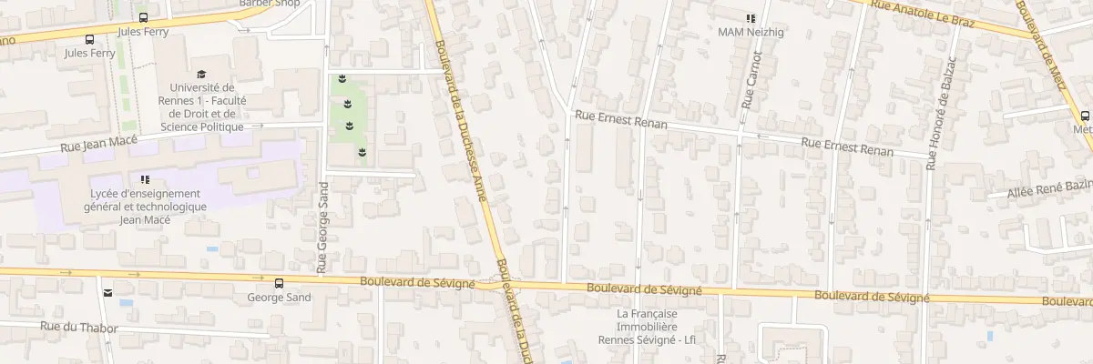 Plan du 11 Rue Pointeau du Ronceray à Rennes