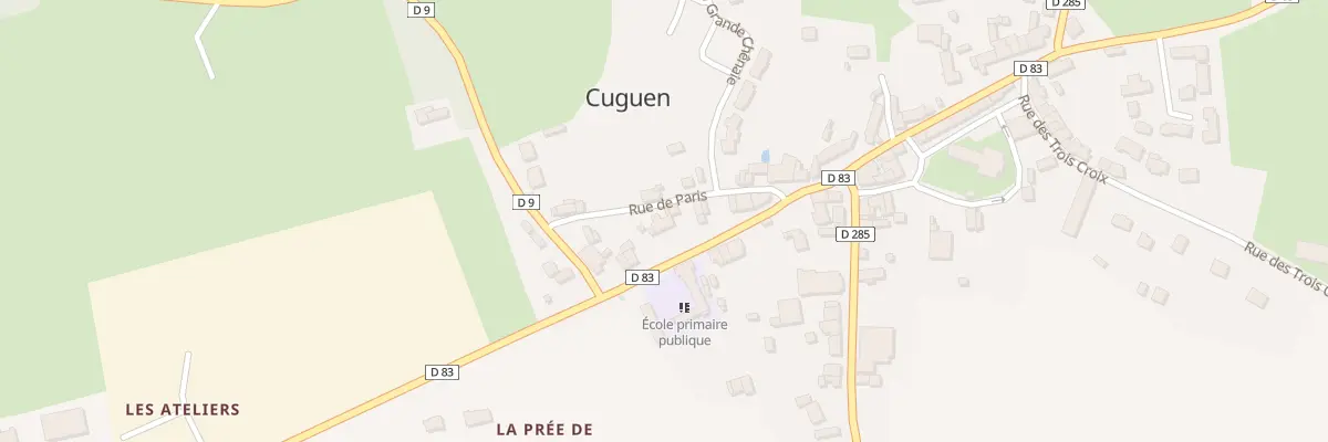 Plan du 1 Rue de Paris à Cuguen