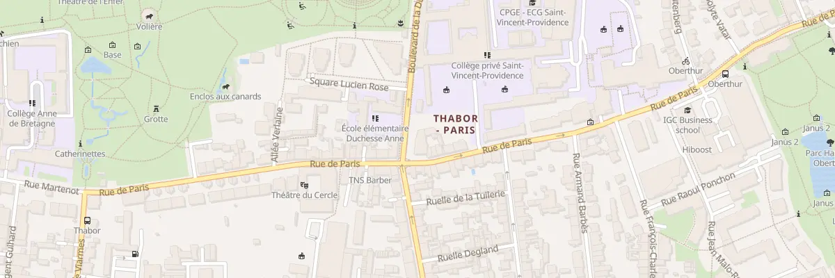 Plan du 47 Rue de Paris à Rennes