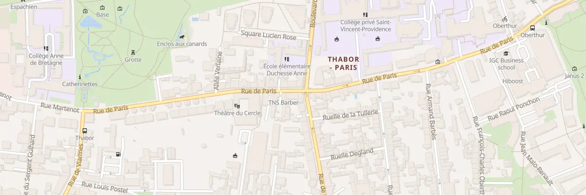 Plan du 38 Rue de Paris à Rennes
