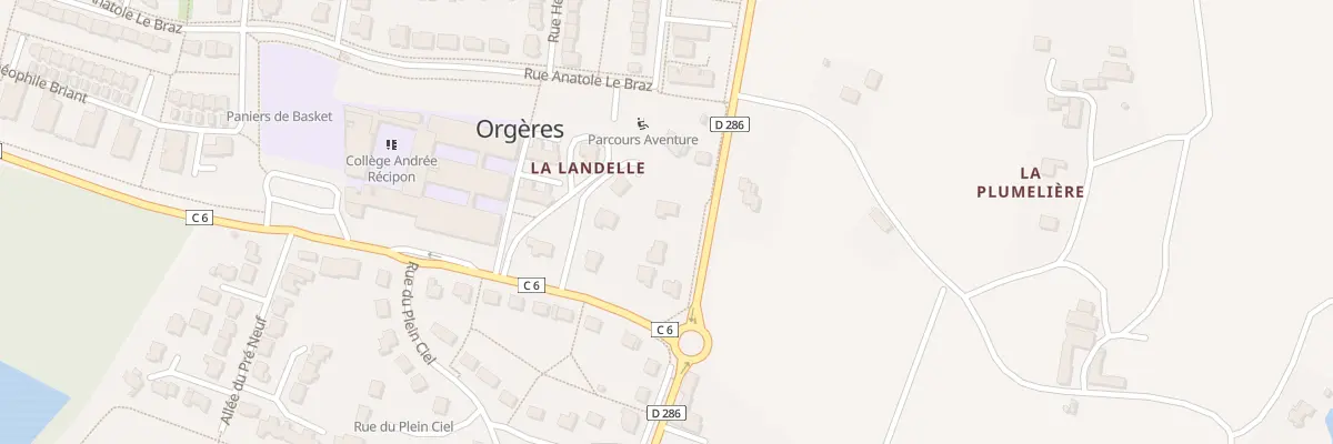 Plan du 7 Rue de Saint-Erblon à Orgères