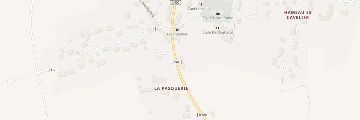 Plan du 252 Rte du Hautbourg - Quettetot à Bricquebec-en-Cotentin