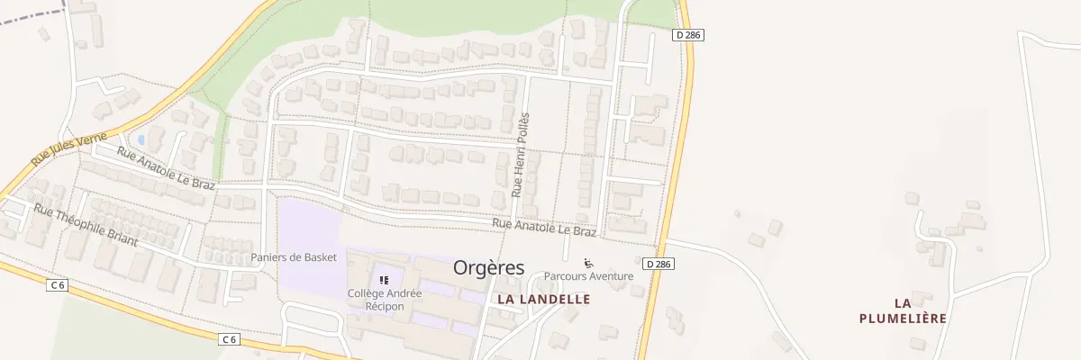 Plan du 8 Rue Henri Polles à Orgères
