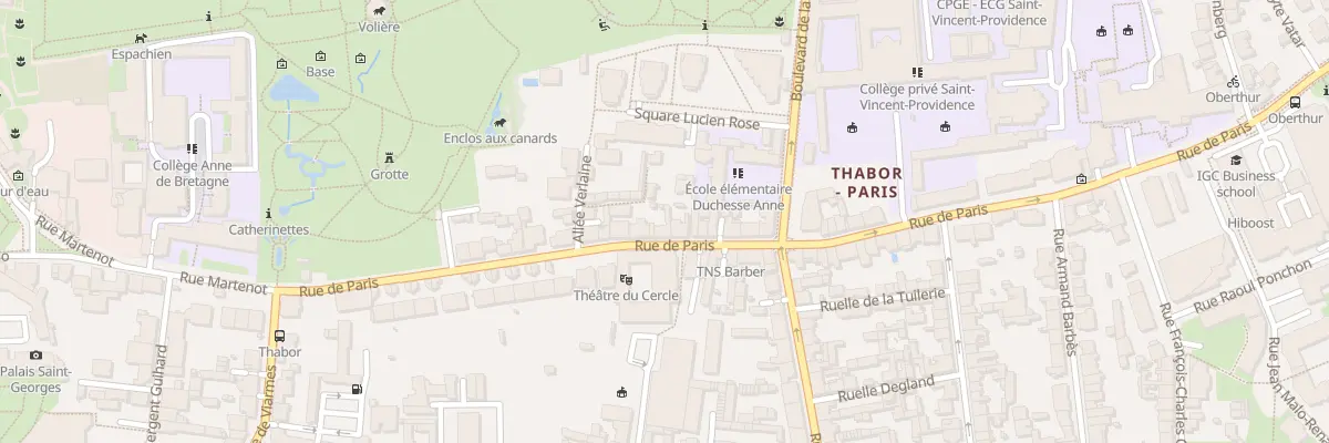 Plan du 33 Rue de Paris à Rennes