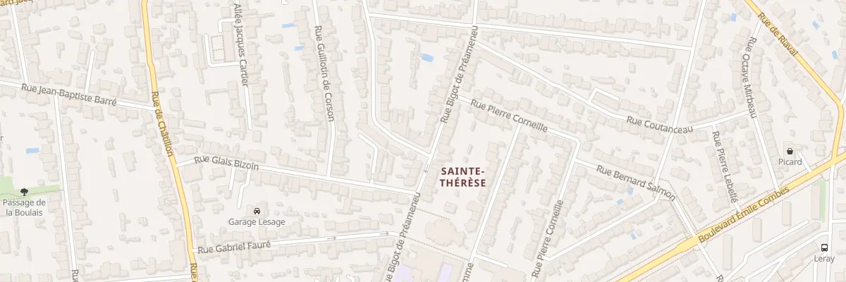 Plan du 46 Rue Bigot de Préameneu à Rennes