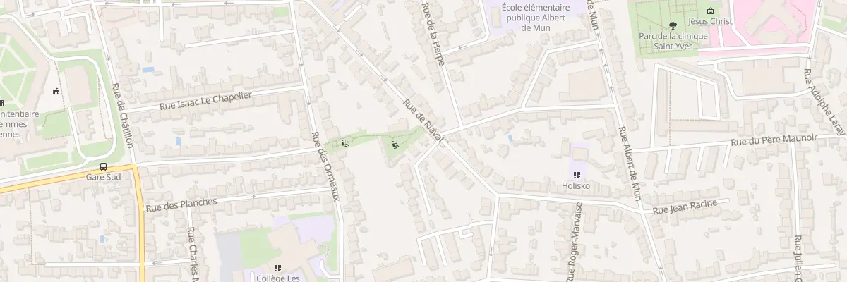 Plan du 34 Rue de Riaval à Rennes