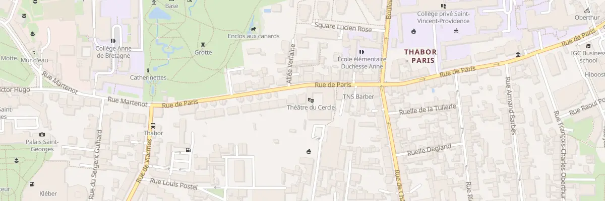 Plan du 28 Rue de Paris à Rennes