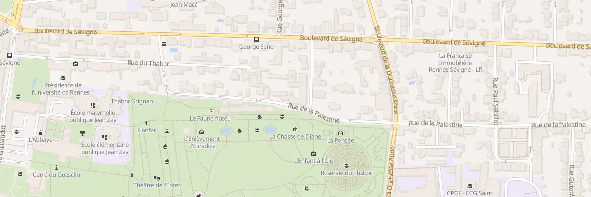 Plan du 23 Rue de la Palestine à Rennes