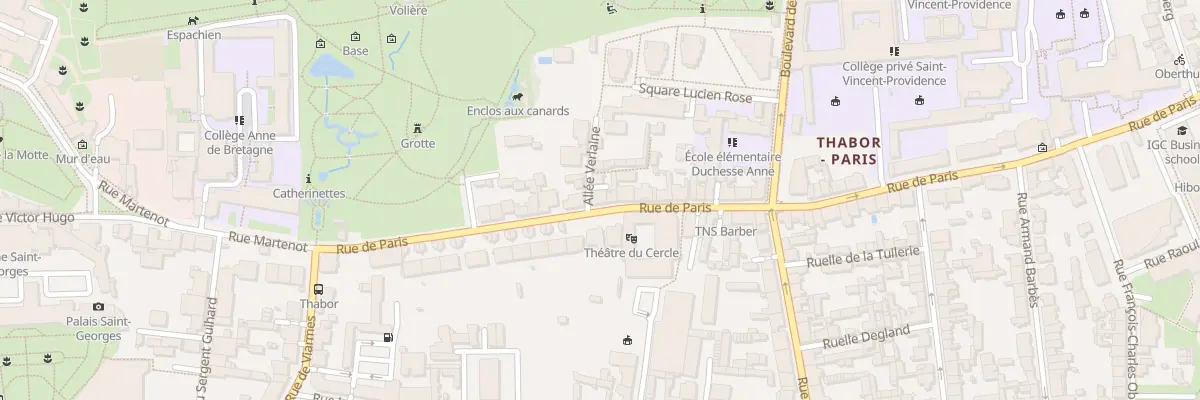 Plan du 25 Rue de Paris à Rennes
