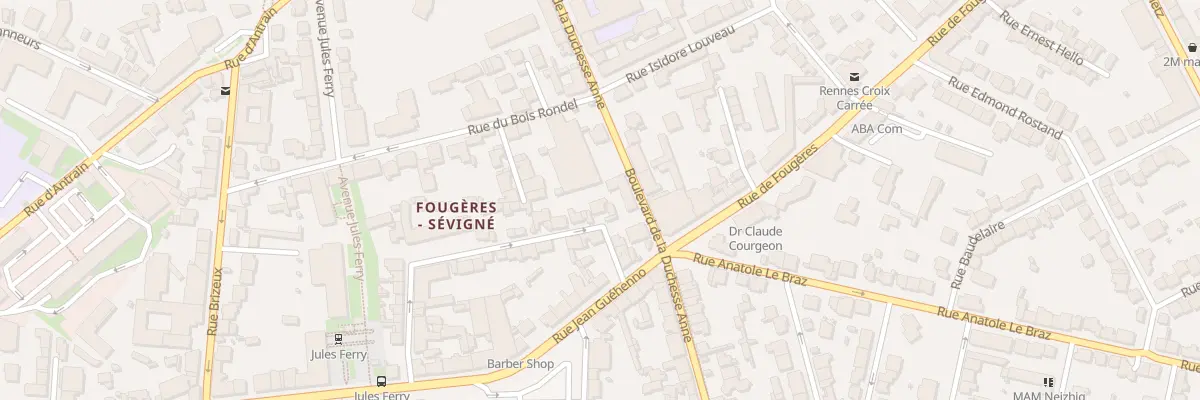 Plan du 47 Rue de la Croix Carrée à Rennes