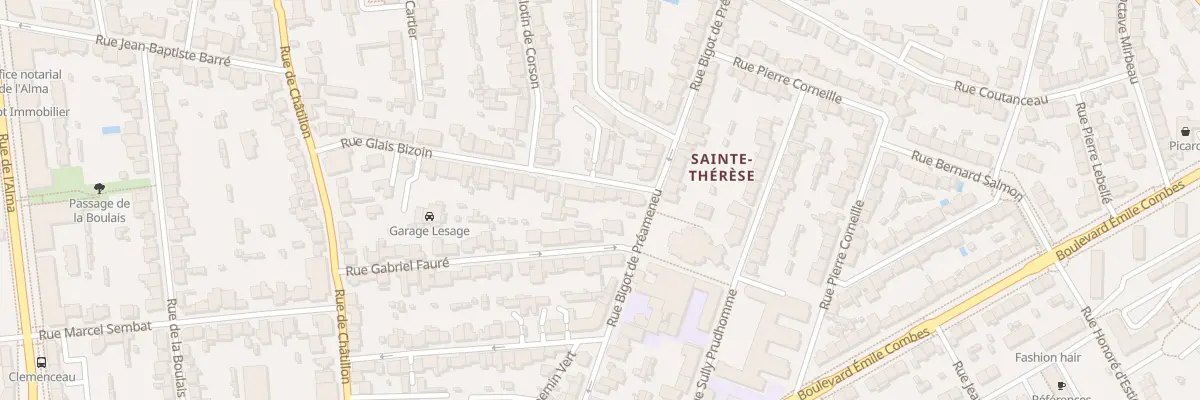 Plan du 34 Rue Glais Bizoin à Rennes