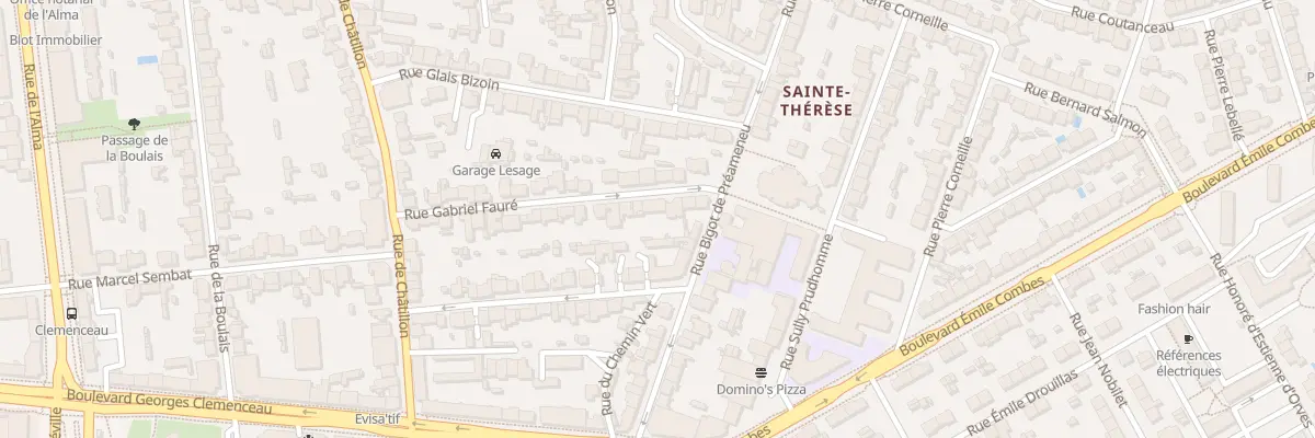 Plan du 28 Rue Gabriel Fauré à Rennes