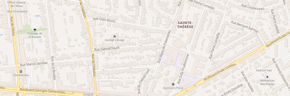 Plan du 26 Rue Gabriel Fauré à Rennes