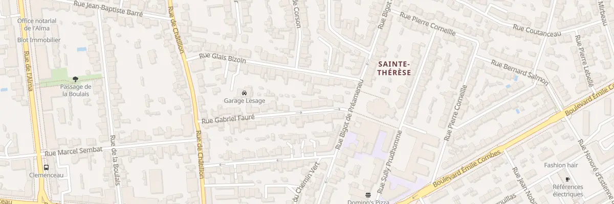 Plan du 27 Rue Gabriel Fauré à Rennes