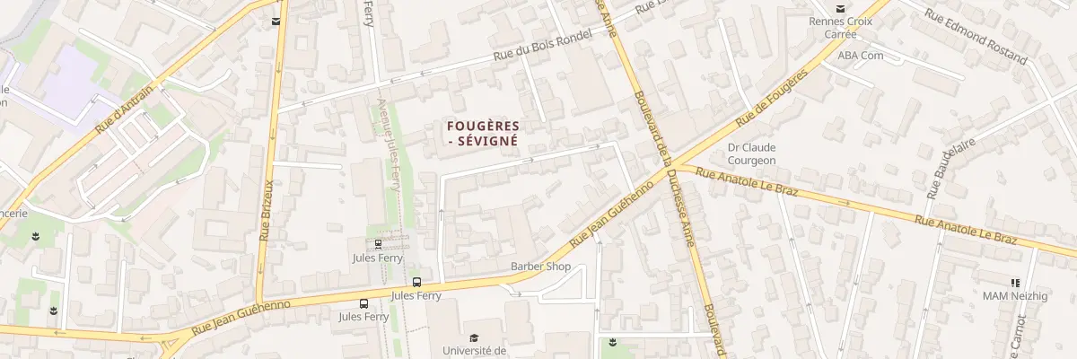Plan du 30 Rue de la Croix Carrée à Rennes