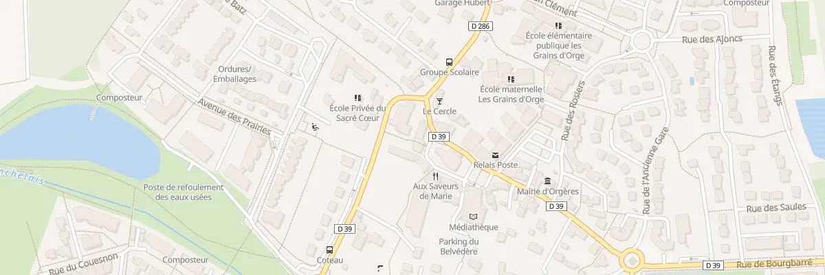 Plan du 1 Rue du Coteau à Orgères