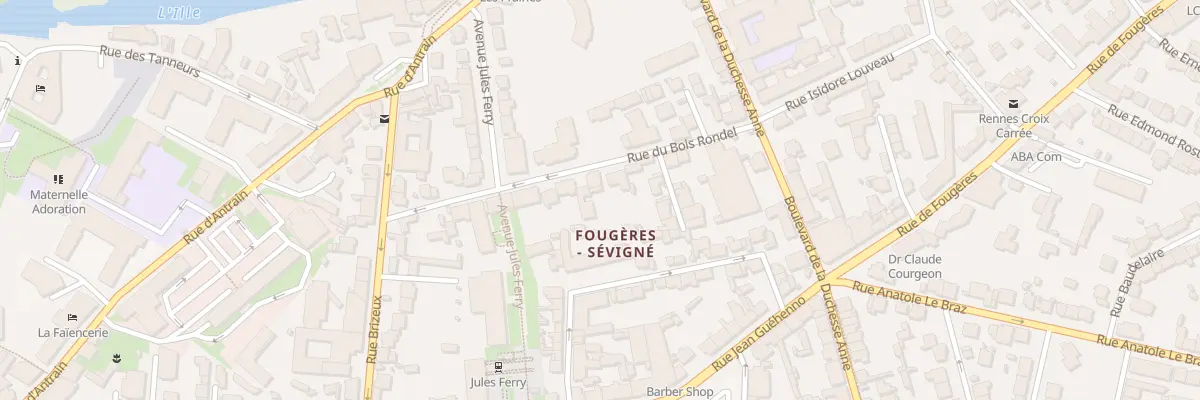 Plan du 10B Rue du Bois Rondel à Rennes